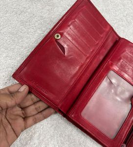 Stylish Red Leather Wallet