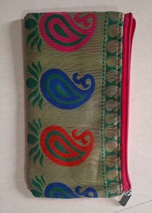 Embroidered Paisley pauch  Bag