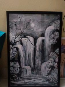 Handmade Waterfall Painting