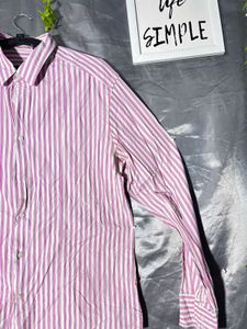 HUGO BOSS  Pink Striped Button-Down Shirt