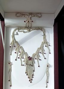 Necklace Set American Diamond Earrings, Bracelet