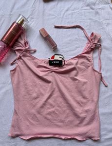 Pink tied cami top xs-s