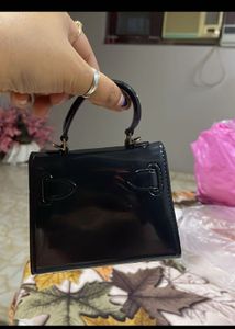 Mini Black Patent Handbag