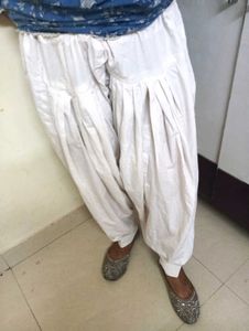 White Patiala Salwar Pants