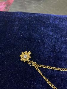 Floral Lapel Pin with Chain
