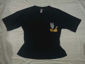Tom & Jerry Black Graphic Tee
