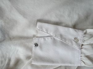 Off-Shoulder Button-Up Blouse