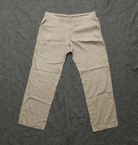 HUGO BOSS 'Relaxed Fit' Linen-Blend Chino Trousers