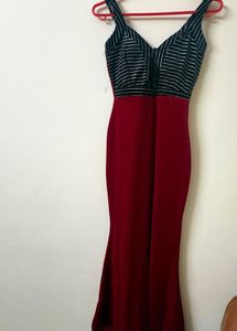 Chic Velvet &amp; Red Dress