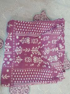 Purple Block Print Kurta