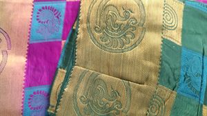 Purple And Green Saree
