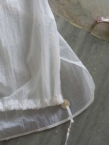 White Sheer Button-Up Blouse