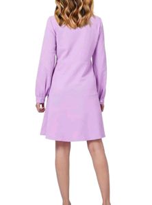 Lavender V-Neck Mini Dress