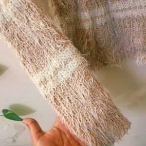 Cozy Y2K Striped Fuzzy Sweater