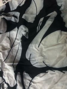 Mango - Swan Print Maxi Dress - colour spr