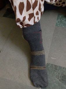 Grey Striped Socks
