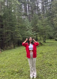 Sassafras Red Oversized Cotton Shirt