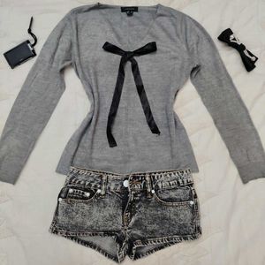 cozy grey sweater