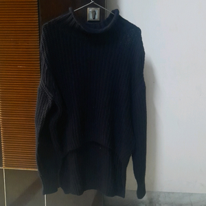 high low xl size patterned sweater