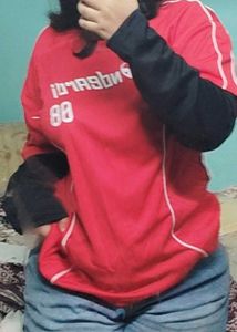 Red Layered Long Sleeve T-Shirt