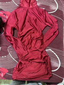 Chic Red Bodycon Mini Dress