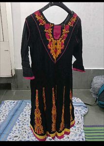 Elegant Black Kurta Set with Embroidery