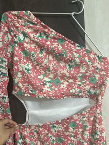 Floral One-Shoulder Mini Dress