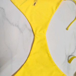 Vibrant Yellow String Bikini Bottoms