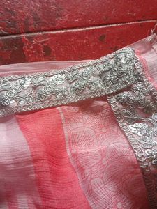 Elegant Pink Floral Saree