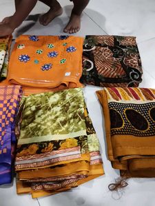 Assorted Sarees 6 pish new unused georgette saree