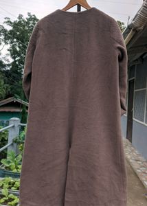 Nude Brown Straight Fit Overvoat