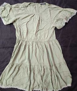 Sage Green Ruffle Tiered Dress