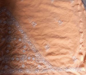 Elegant Embroidered Peach Dupatta