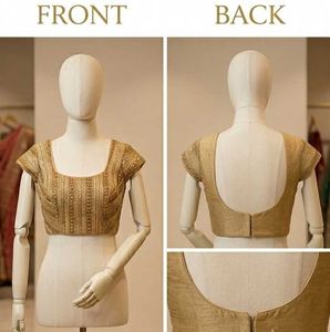 Embellished Gold Ethnic Blouse