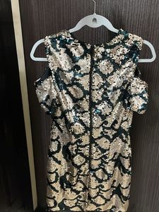 Embellished bodycon cold shoulde