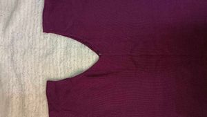 Cozy V-Neck Purple Knit Sweater