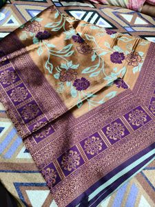 Elegant Floral Silk Saree
