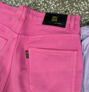 Pink Jeans and Butterfly T-Shirt Set