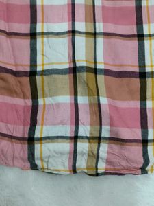 Pink Plaid Button-Down Shirt