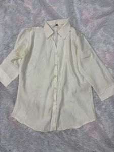 Vintage Cream Button-Up Shirt