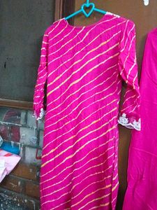 Pink Kurta Set with Leggings