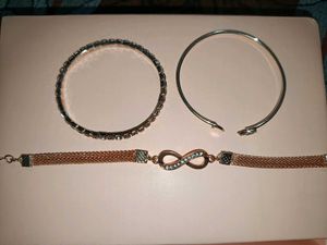 Set of 3 Rose Gold Bracelets