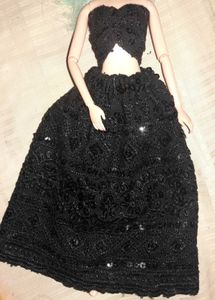 Black Sequined Lehenga Set