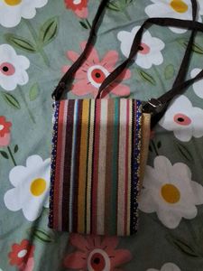 Boho Striped Crossbody Bag