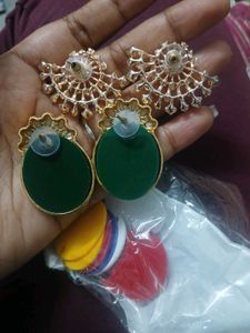 Designer earrings Studs Set with changing plates