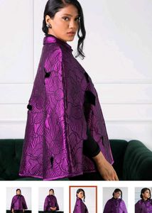 Elegant Purple Ethnic Jacket(Cape)