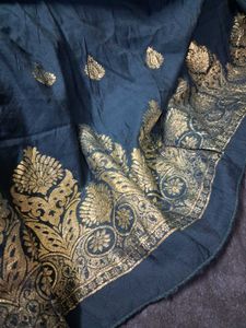 Elegant Dark Blue Kurta Set with Dupatta