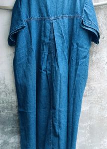 Oversized Denim Shirt Dress
