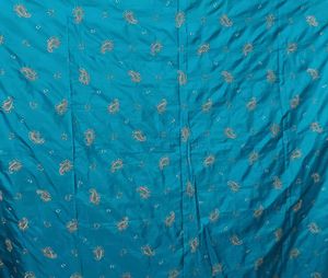Stunning Blue Embroidered Silk Saree