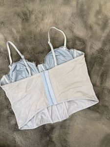 Light Blue Lace Corset Bralette